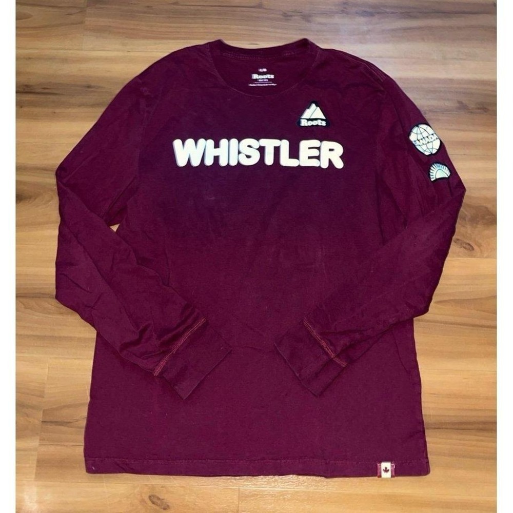 Mens Roots Whistler Blackcomb‎ Crewneck Long Sleeve T-Shirt